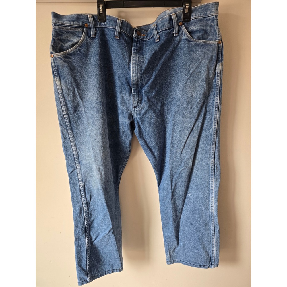 Wrangler Cowboy Cut 13MWZPW Blue Denim Jeans Mens 46x30 (Fits 40x24)